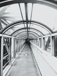 Empty corridor of modern building