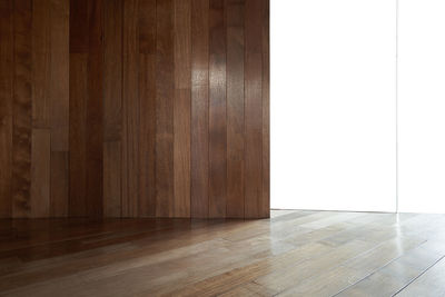 Empty wooden floor at home