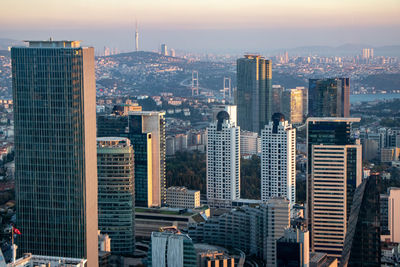 Aerial view of buildings in city