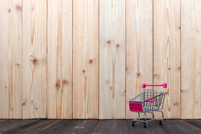 Wooden floor against wall