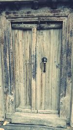 Close-up of closed door