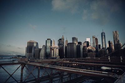 View of skyscrapers in city