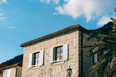 Low angle view of building against sky