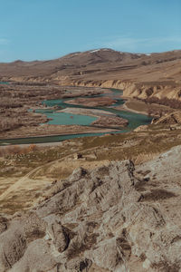 Scenic view of desert against sky