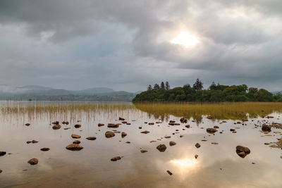 View of lake against sky