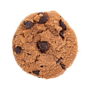 Close-up of cookies on white background
