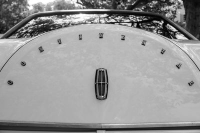 High angle view of bicycle on glass