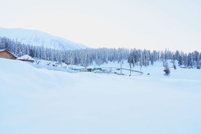 Gulmarg ski resort kashmir, snow covered mountains 