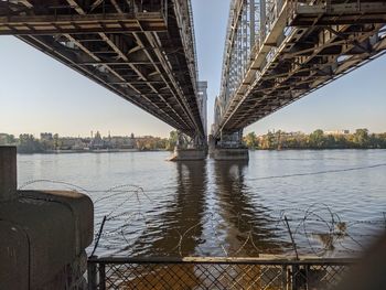 View of bridge over river