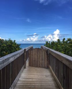 View of pier on sea