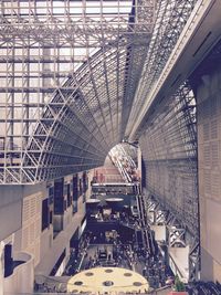 High angle view of modern building interior