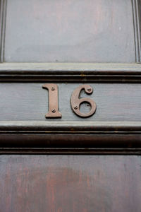 Close-up of old door