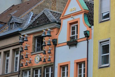 Low angle view of residential buildings in city
