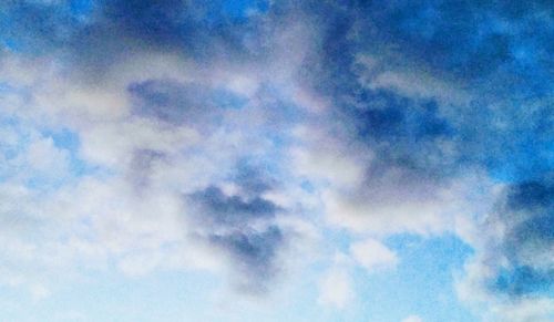 Low angle view of clouds in sky