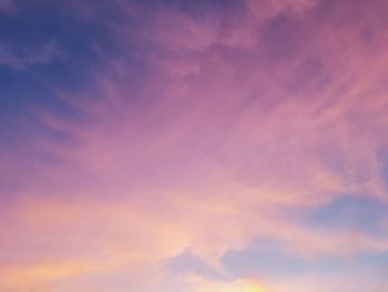 Low angle view of sky during sunset