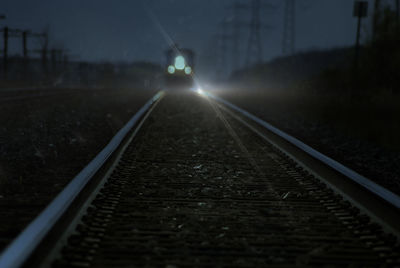 Surface level of railroad tracks