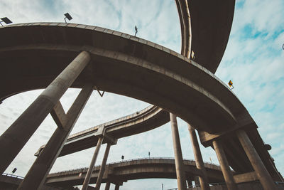 Low angle view of bridge against sky