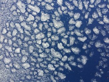 Full frame shot of frozen water