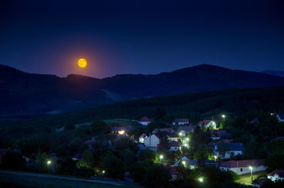 Scenic view of landscape at night