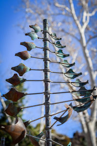 Low angle view of cactus plant against sky