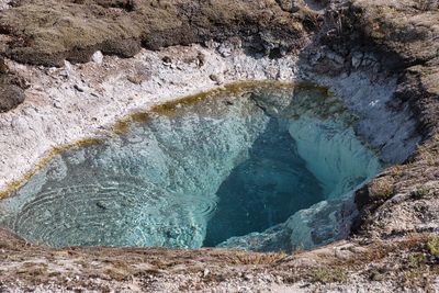 Hot spring pool in yellowstone national park, montana