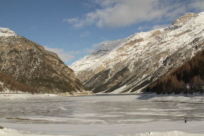 Ice lane of livigno italy