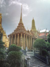 Low angle view of built structure against clear sky