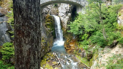 River flowing through rocks