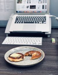 Close-up of laptop on table
