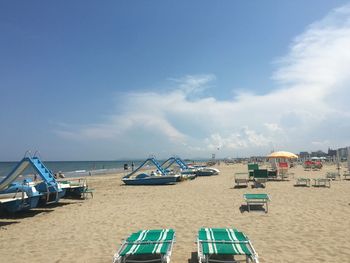 Panoramic view of beach against sky