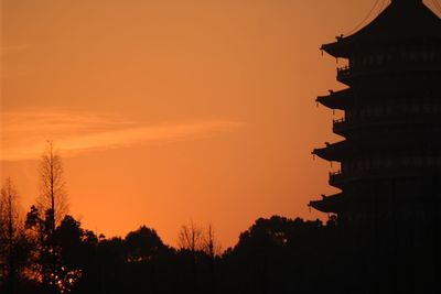 Silhouette of trees during sunset