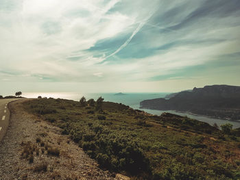 Scenic view of landscape against sky