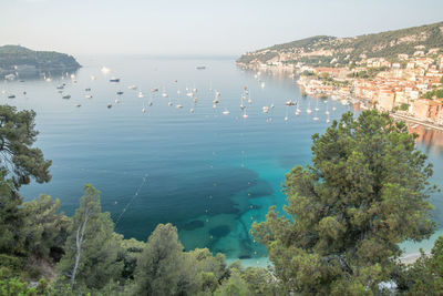 High angle view of sea against sky