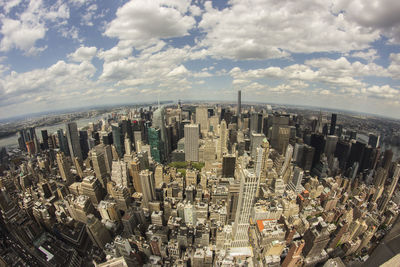 Aerial view of city