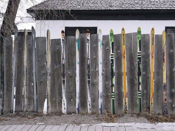 Close-up of metal fence