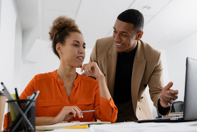 Businesswoman working at office