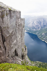 Scenic view of rock formations against sky