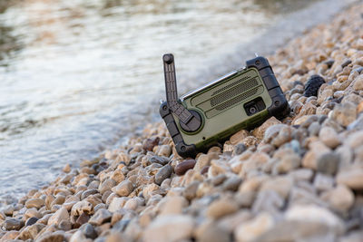 High angle view of bitcoin