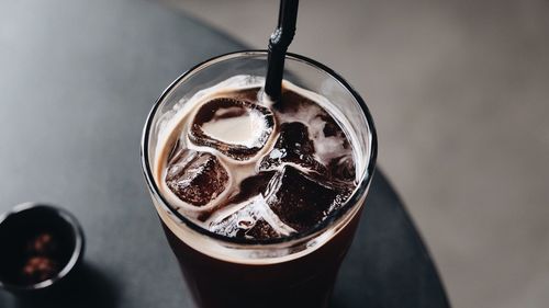 Close-up of coffee on table