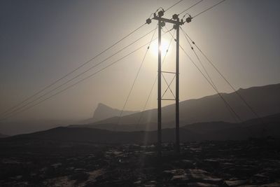 View of mountains at sunset