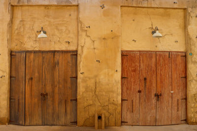 Old warehouses entrances