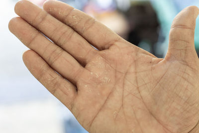 Close-up of human hand