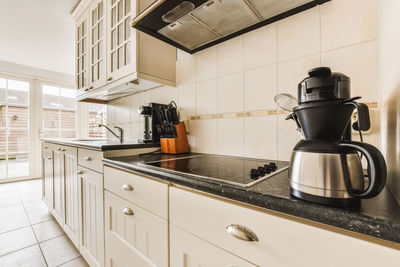 Close-up of coffee in kitchen