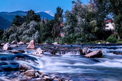 Scenic view of river against sky