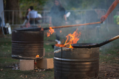 Close-up of fire