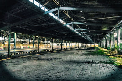 View of empty illuminated ceiling