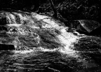 Scenic view of waterfall