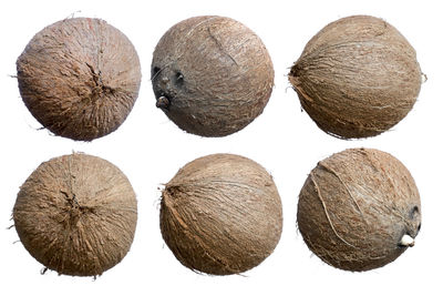 Close-up of fruits against white background