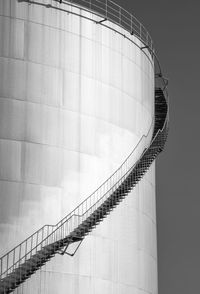 Low angle view of steps against sky