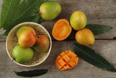 Close-up of fruits on table